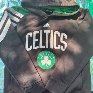 Adidas Kids Celtics Hoodie - Black and Green